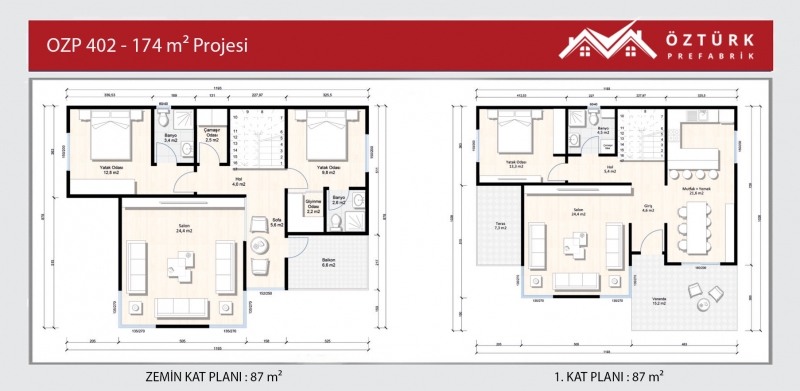 OZP 402 - Hafif Çelik Lüks Villa 6. Fotoğrafı