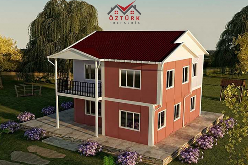 OZP 210 - 150 m2 2 Katlı Prefabrik Ev 1. Fotoğrafı