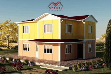 OZP 208 - 142 m2 İki Katlı Prefabrik Ev