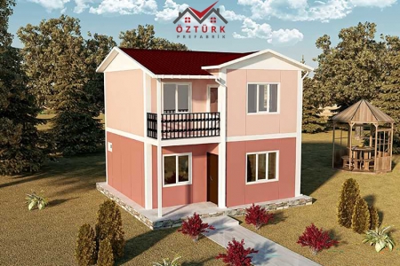 OZP 201 - 82 m2 İki Katlı Prefabrik Ev